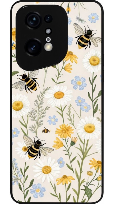 OPPO Find X5 Pro Case Hülle - Silikon schwarz Pattern bees 2026