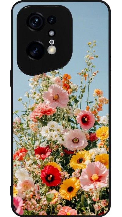 OPPO Find X5 Pro Case Hülle - Silikon schwarz Spring flowers 2026