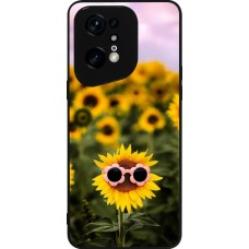 OPPO Find X5 Pro Case Hülle - Silikon schwarz Sunflower with glasses 2026