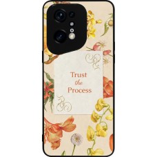 OPPO Find X5 Pro Case Hülle - Silikon schwarz Trust the process 2026