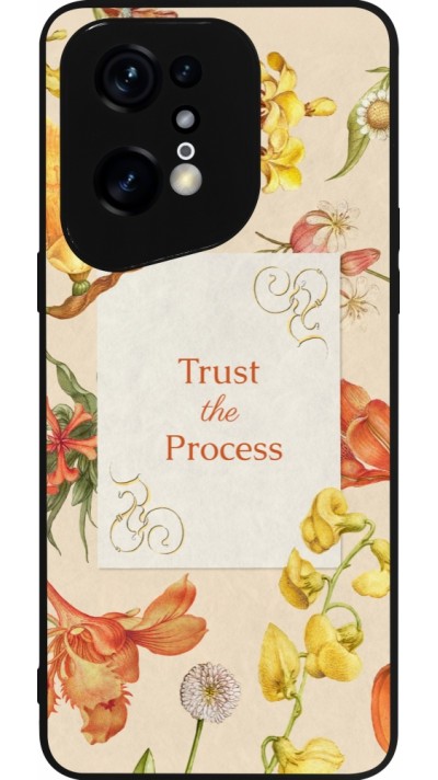 OPPO Find X5 Pro Case Hülle - Silikon schwarz Trust the process 2026