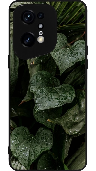OPPO Find X5 Pro Case Hülle - Silikon schwarz Spring 23 fresh plants