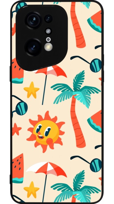 OPPO Find X5 Pro Case Hülle - Silikon schwarz Summer 2025 Pattern soleil