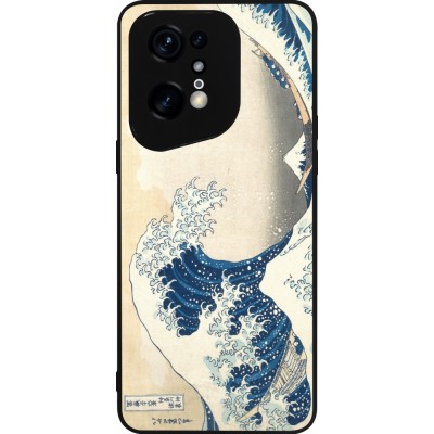 OPPO Find X5 Pro Case Hülle - Silikon schwarz Kunstbild - Die große Welle vor Kanagawa - Hokusai