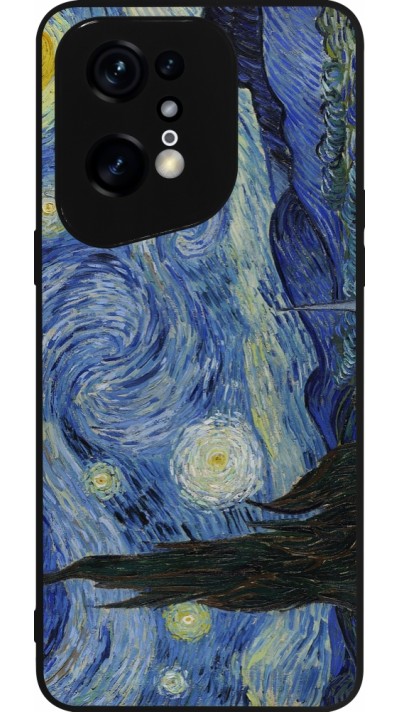 Coque OPPO Find X5 Pro - Silicone rigide noir Tableau art - La Nuit étoilée - Van Gogh