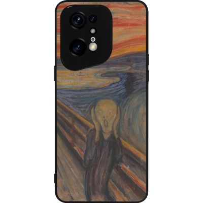 OPPO Find X5 Pro Case Hülle - Silikon schwarz Kunstbild - Der Schrei - Edvard Munch