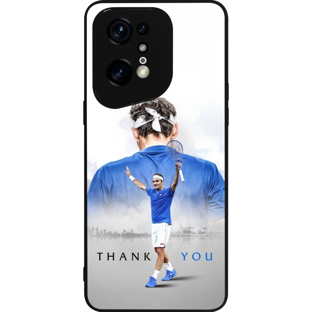 OPPO Find X5 Pro Case Hülle - Silikon schwarz Thank you Roger