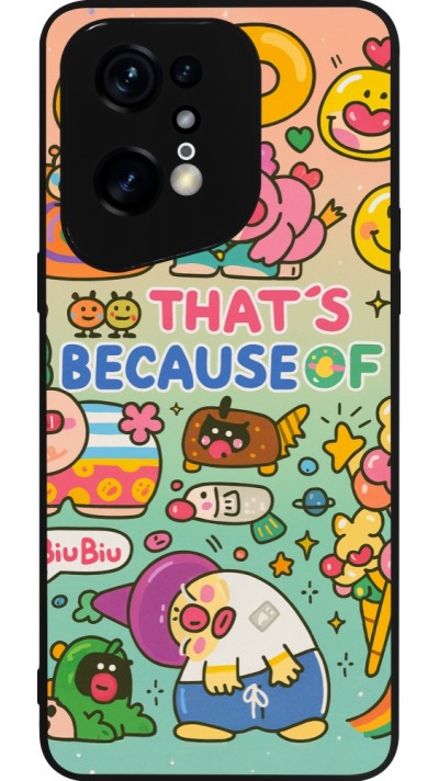 OPPO Find X5 Pro Case Hülle - Silikon schwarz Thats beacause of