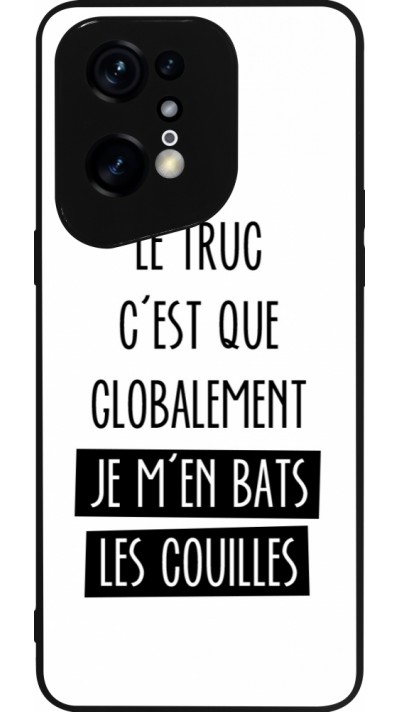 OPPO Find X5 Pro Case Hülle - Silikon schwarz Le truc globalement bats les couilles