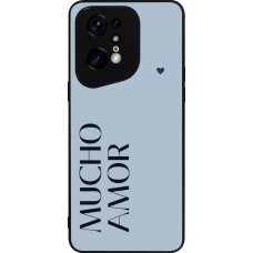 OPPO Find X5 Pro Case Hülle - Silikon schwarz Valentine 2024 mucho amor azul