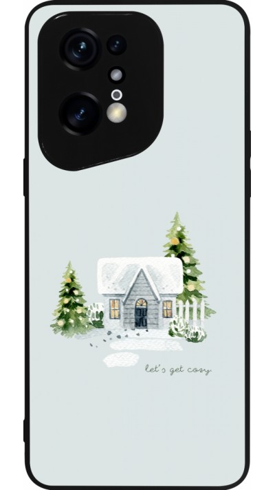 OPPO Find X5 Pro Case Hülle - Silikon schwarz Winter 25 Cosy House