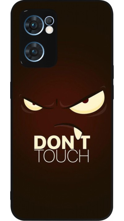 OPPO Reno7 5G Case Hülle - Silikon schwarz Angry Dont Touch