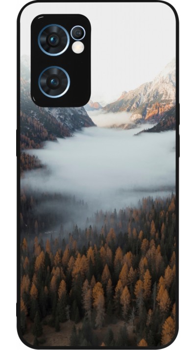OPPO Reno7 5G Case Hülle - Silikon schwarz Autumn 22 forest lanscape