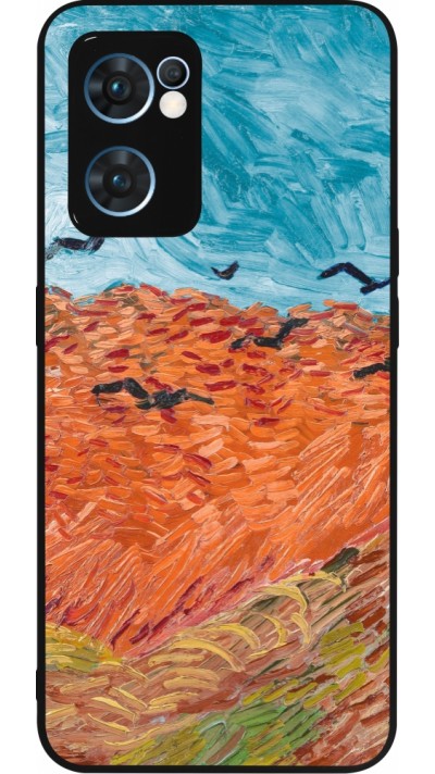 OPPO Reno7 5G Case Hülle - Silikon schwarz Autumn 22 Van Gogh style