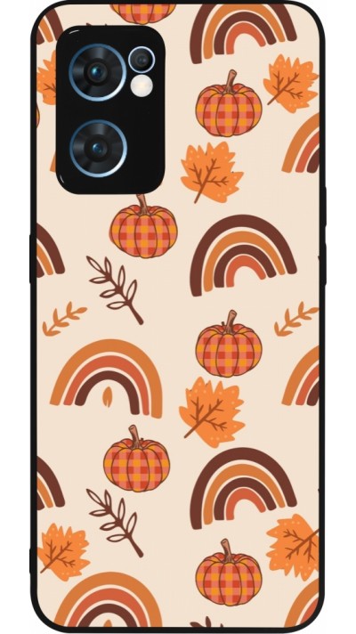 OPPO Reno7 5G Case Hülle - Silikon schwarz Autumn 2024 rainbow