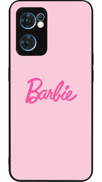 OPPO Reno7 5G Case Hülle - Silikon schwarz Barbie Text