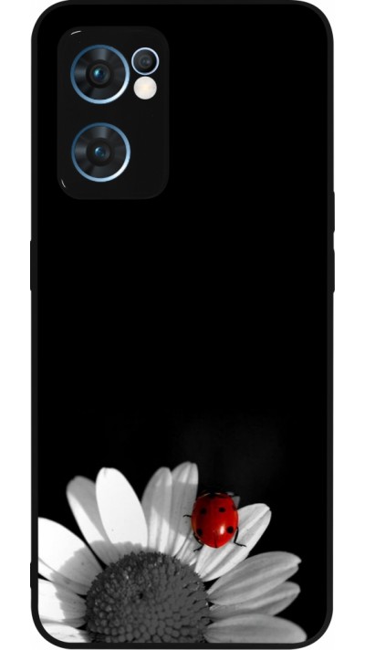 OPPO Reno7 5G Case Hülle - Silikon schwarz Black and white Cox