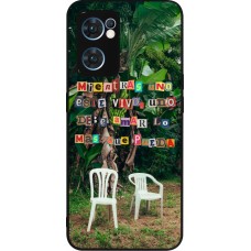 OPPO Reno7 5G Case Hülle - Silikon schwarz Chairs DTMF