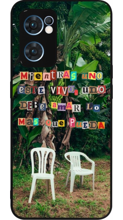 OPPO Reno7 5G Case Hülle - Silikon schwarz Chairs DTMF