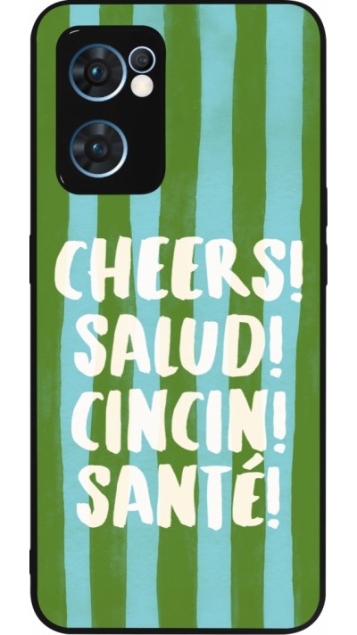 OPPO Reno7 5G Case Hülle - Silikon schwarz Cheers 2026