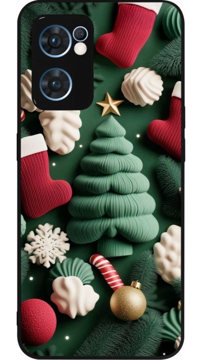 OPPO Reno7 5G Case Hülle - Silikon schwarz Christmas 25 Christmas textiles