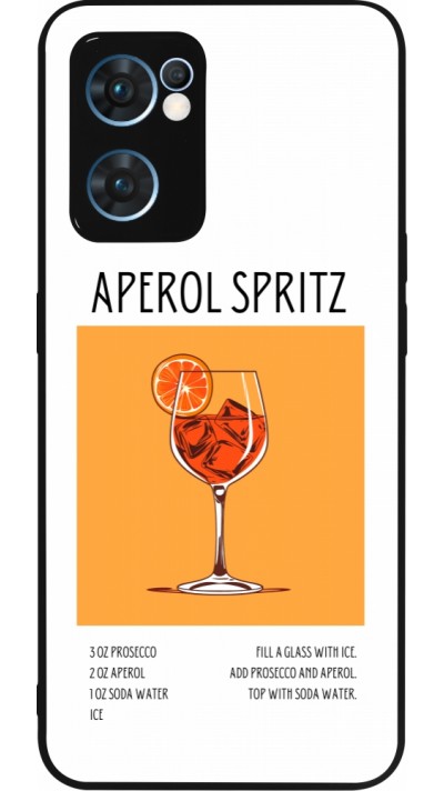 OPPO Reno7 5G Case Hülle - Silikon schwarz Cocktail Rezept Aperol Spritz