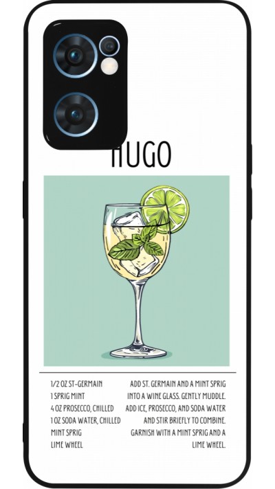 OPPO Reno7 5G Case Hülle - Silikon schwarz Cocktail Rezept Hugo