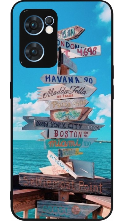 OPPO Reno7 5G Case Hülle - Silikon schwarz Cool Cities Directions