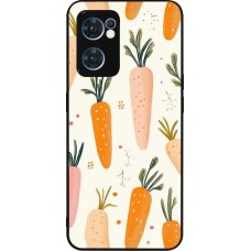 OPPO Reno7 5G Case Hülle - Silikon schwarz Easter 2026 Illustration carrots