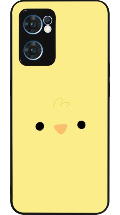 OPPO Reno7 5G Case Hülle - Silikon schwarz Easter 2026 Little chicken