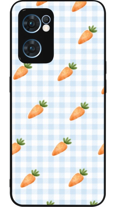 OPPO Reno7 5G Case Hülle - Silikon schwarz Easter 2026 Pattern carrots