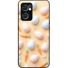 OPPO Reno7 5G Case Hülle - Silikon schwarz Easter 2026 Pattern Easter