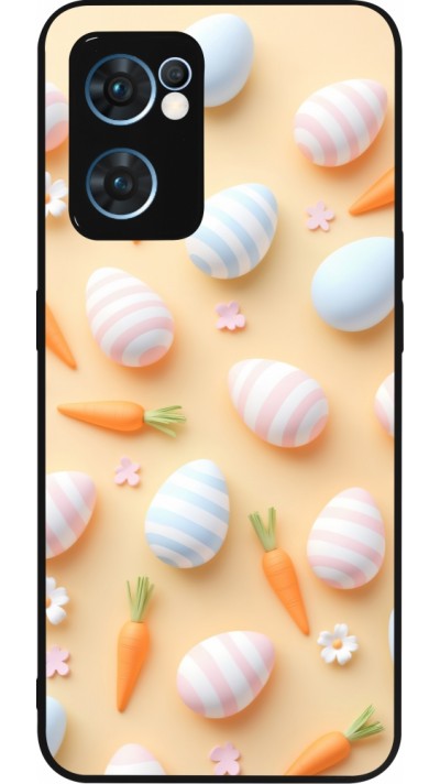 OPPO Reno7 5G Case Hülle - Silikon schwarz Easter 2026 Pattern Easter