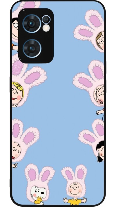 OPPO Reno7 5G Case Hülle - Silikon schwarz Easter 2026 Snoopy