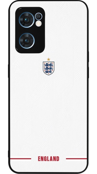 OPPO Reno7 5G Case Hülle - Silikon schwarz England 2026 personalisierbares Fussballtrikot