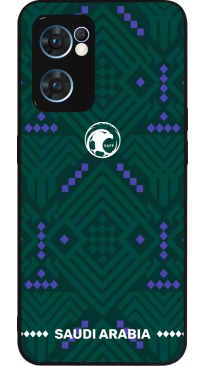 OPPO Reno7 5G Case Hülle - Silikon schwarz Saudi Arabien 2026 personalisierbares Fussballtrikot