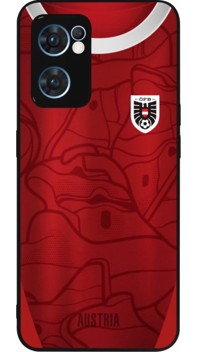 OPPO Reno7 5G Case Hülle - Silikon schwarz Austria personalisierbares Fussballtrikot