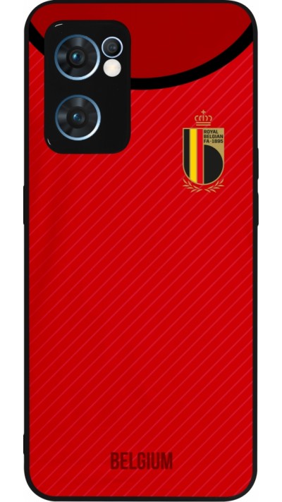 OPPO Reno7 5G Case Hülle - Silikon schwarz Belgien 2022 personalisierbares Fußballtrikot