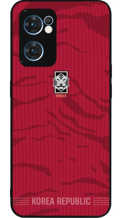 OPPO Reno7 5G Case Hülle - Silikon schwarz Südkorea 2026 personalisierbares Fussballtrikot
