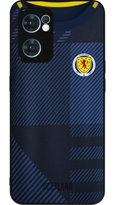OPPO Reno7 5G Case Hülle - Silikon schwarz Schottland personalisierbares Fussballtrikot