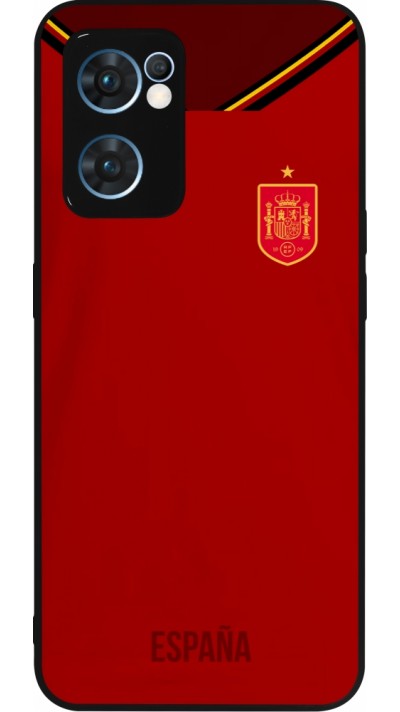 OPPO Reno7 5G Case Hülle - Silikon schwarz Spanien 2022 personalisierbares Fußballtrikot