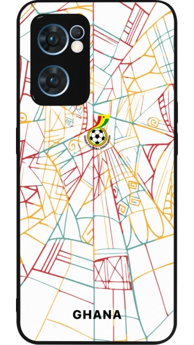 OPPO Reno7 5G Case Hülle - Silikon schwarz Ghana 2026 personalisierbares Fussballtrikot