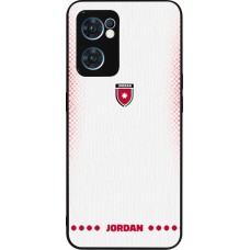 OPPO Reno7 5G Case Hülle - Silikon schwarz Jordanien 2026 personalisierbares Fussballtrikot