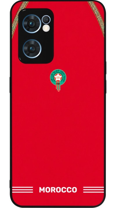 OPPO Reno7 5G Case Hülle - Silikon schwarz Marokko 2026 personalisierbares Fussballtrikot