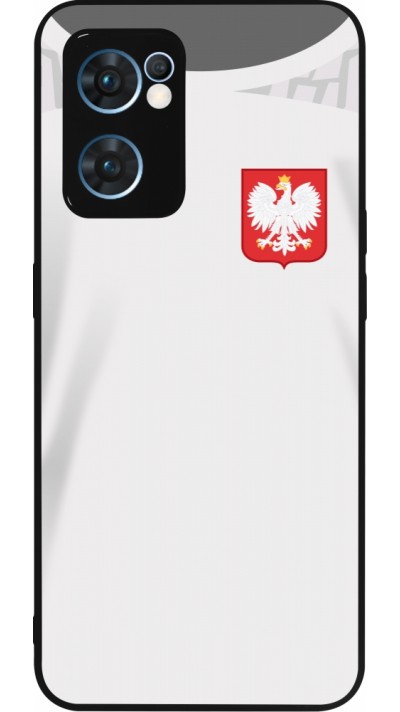 OPPO Reno7 5G Case Hülle - Silikon schwarz Polen 2022 personalisierbares Fussballtrikot