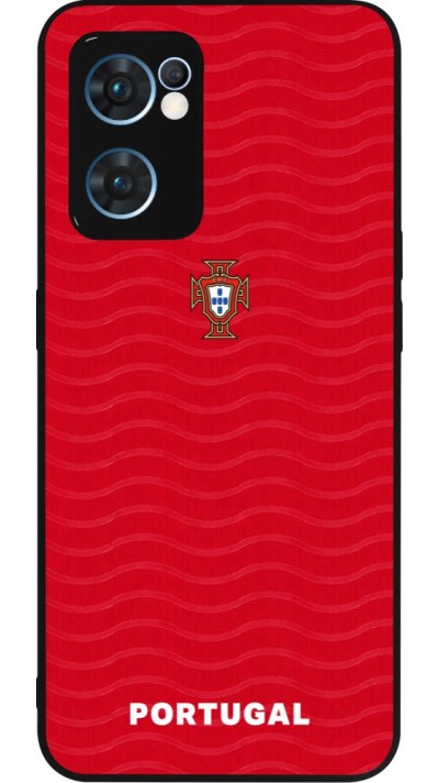 OPPO Reno7 5G Case Hülle - Silikon schwarz Portugal 2026 personalisierbares Fussballtrikot