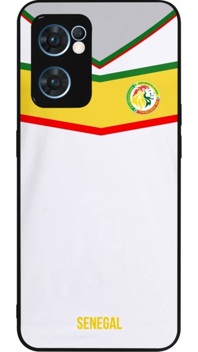 OPPO Reno7 5G Case Hülle - Silikon schwarz Senegal 2022 personalisierbares Fußballtrikot