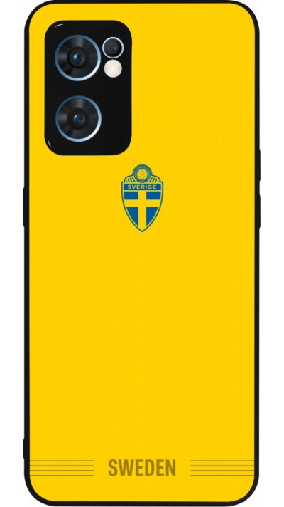 OPPO Reno7 5G Case Hülle - Silikon schwarz Schweden 2026 personalisierbares Fussballtrikot