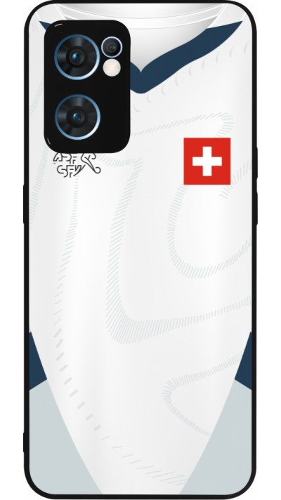 OPPO Reno7 5G Case Hülle - Silikon schwarz Schweiz Away personalisierbares Fussballtrikot