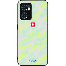 OPPO Reno7 5G Case Hülle - Silikon schwarz Schweiz Away 2026 personalisierbares Fussballtrikot